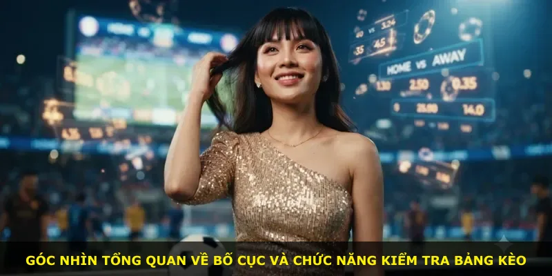 Góc nhìn tổng quan về bố cục và chức năng kiểm tra bảng kèo